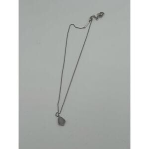 Kendra Scott Cory Silver & Slate Cat’s Eye Pendant Necklace